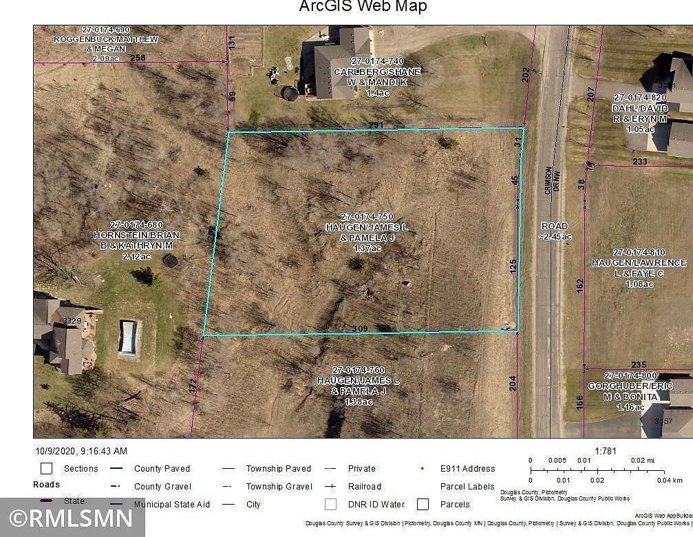 Douglas County Mn Gis Lot 10 Crimson Dr Nw, Garfield, Mn 56332 | Mls #5671609 | Zillow