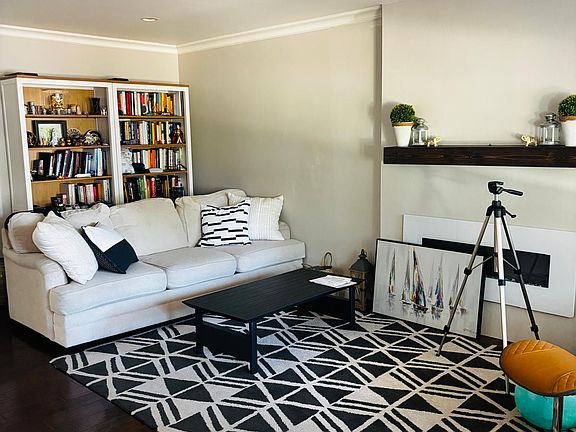 Formal Guest Sitting Area with electric Fireplace