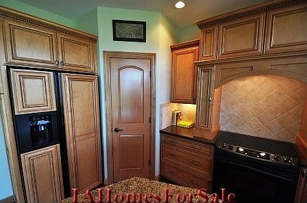 Kitchen with large walk in pantry