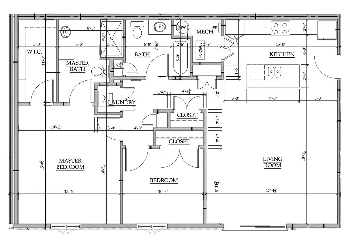 Floor plan Two Bedroom