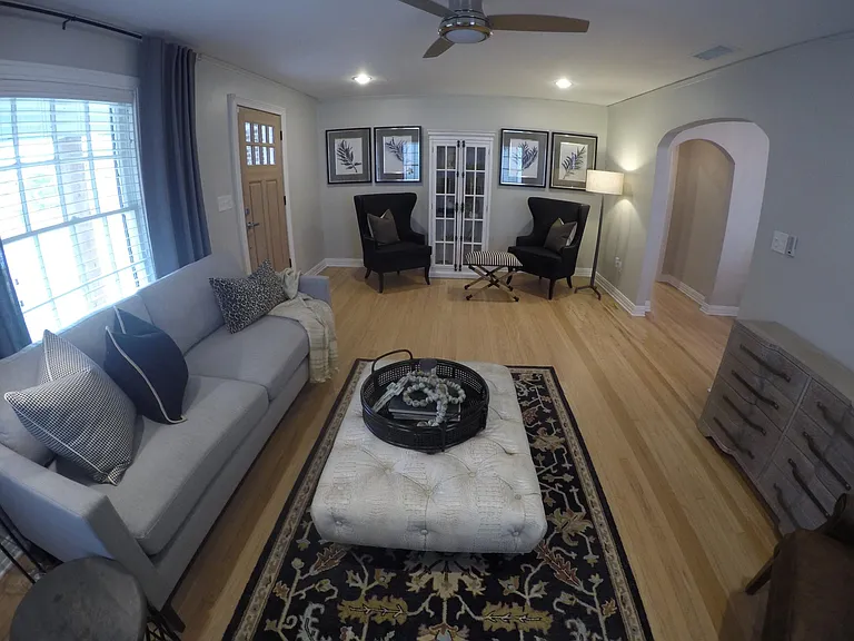 Professionally designed, but the house is not furnished.