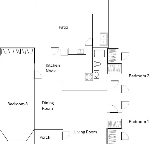 3 bed, 1100 sqft, $1,375 — Photo 3