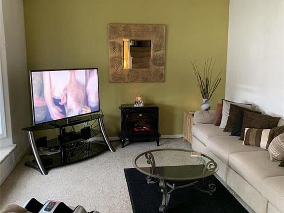 Great room with vaulted ceiling