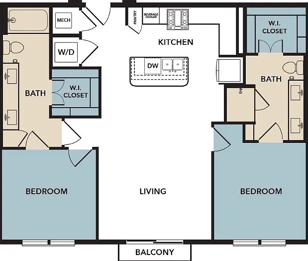 AFF-B1 floor plan Broadstone North Lamar
