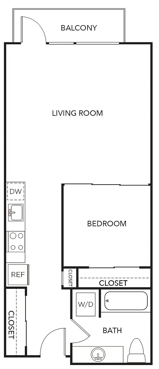 Floor plan Open 1x1 B3