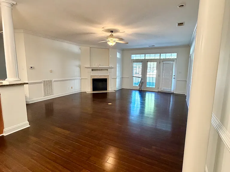 looking into living room from dining area