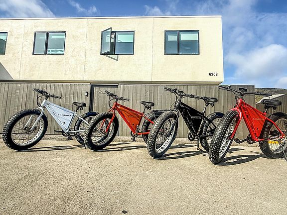 Rental comes with 4 fat tire E-Bikes