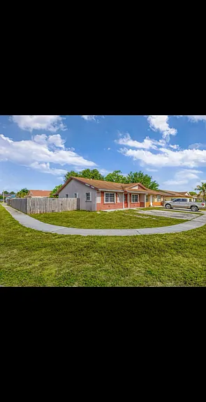 Exterior view corner with large side and backyard