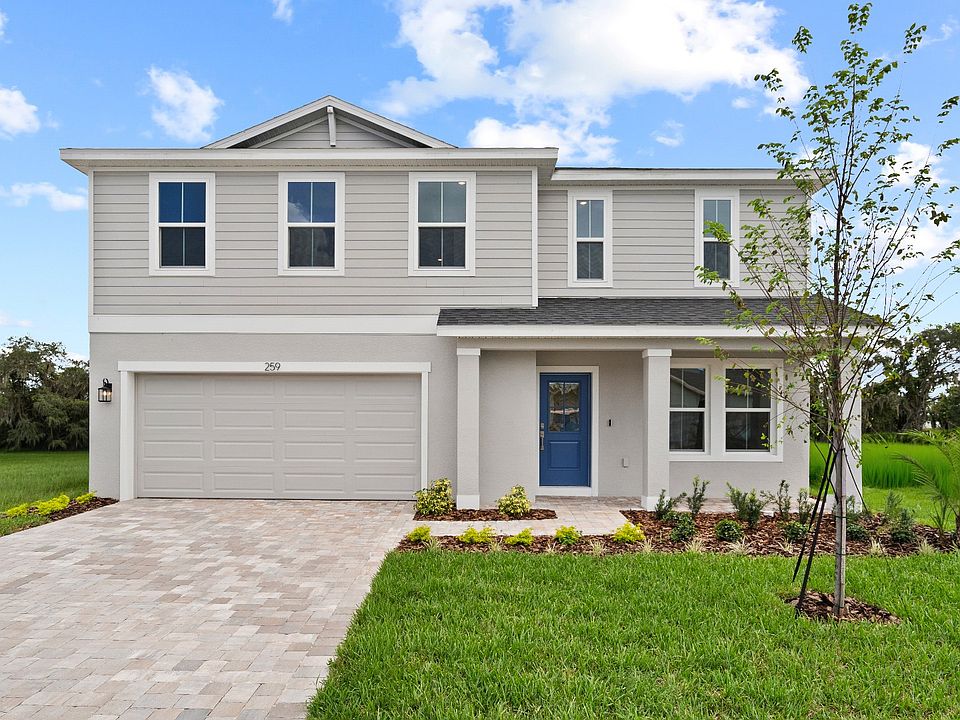 Highbourne Elevation by DRB Homes in Willowbrook North located on Lake Fannie in Winter Haven, FL.