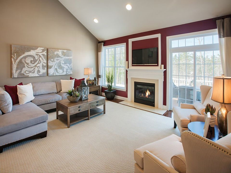 Spacious family room with vaulted ceilings