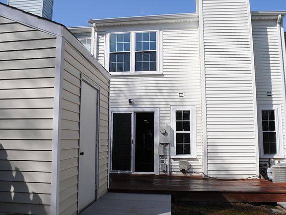 Storage shed and deck.