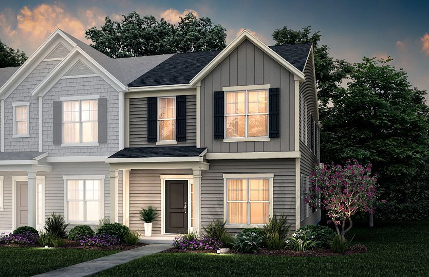 Griffin Exterior 1 features siding, covered front porch and 1-car rear load garage