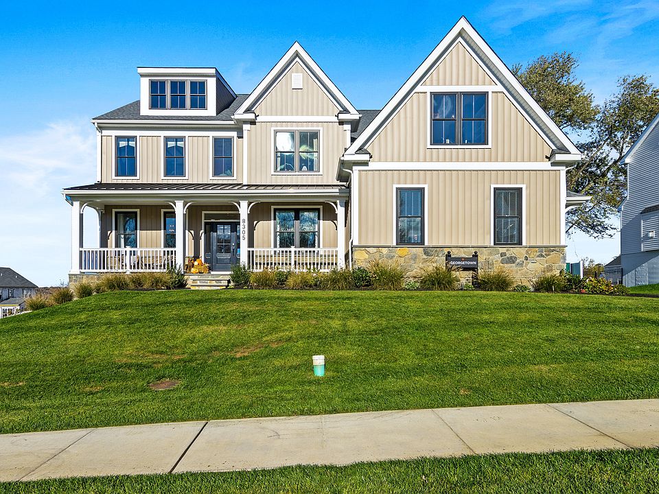 Modern Farmhouse Elevation with Side Load Garage