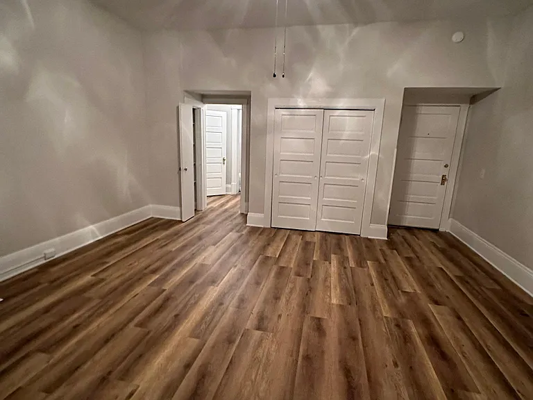 Living room with closet space