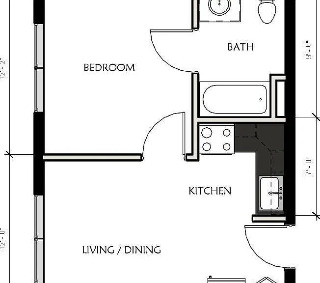 1 Bedroom Floor Plan | Luxury Apartments In Jackson Michigan | 2100 Springport Apartments 1 Bedroom Floor Plan | Luxury Apartments In Jackson Michigan | 2100 Springport Apartments