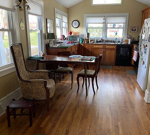 Kitchen with lots of natural light.