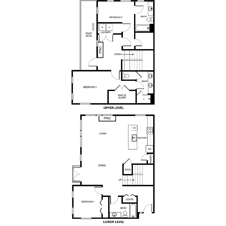 Floor plan 3 Bedrooms 3 Baths Townhouse