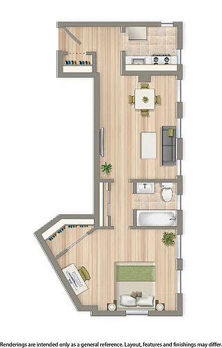 Floor plan One Bedroom E