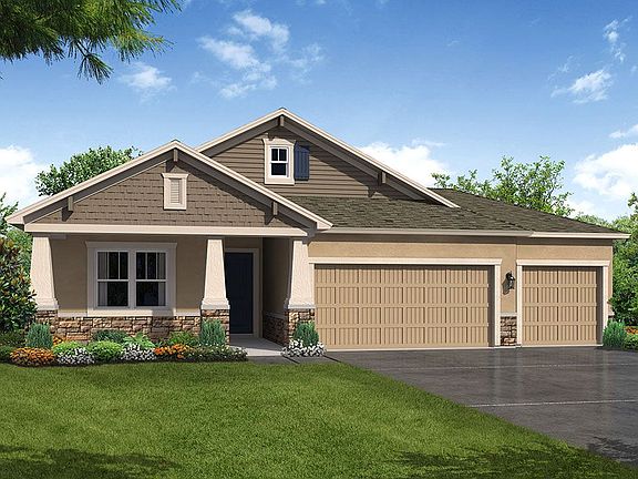 Sweetwater 3 car home exterior Craftsman elevation