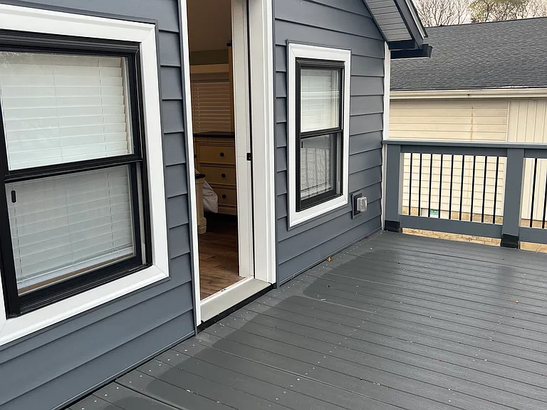 Deck off one of the queen bedrooms.