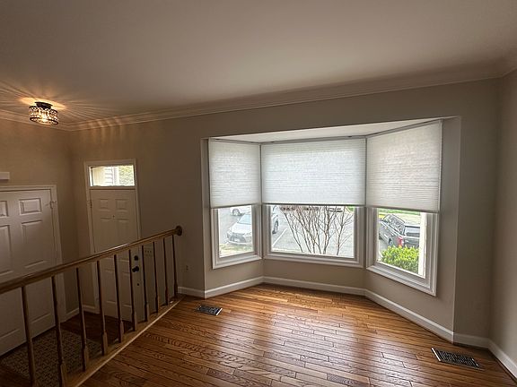 Bay window in living room.