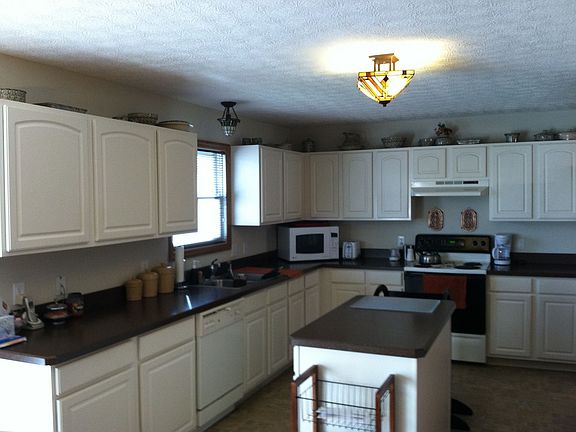 Large kitchen with island and lots of counter space