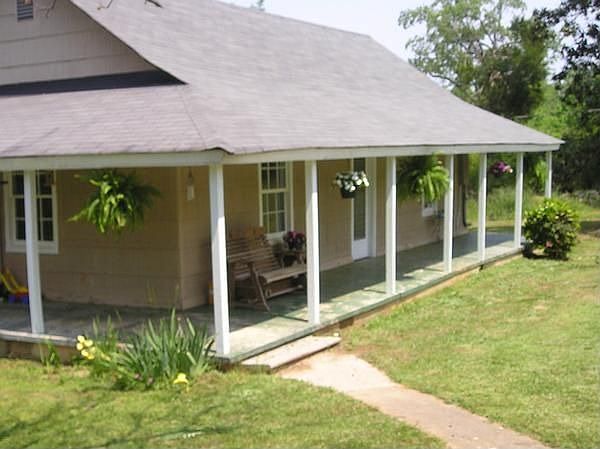 L shape porch