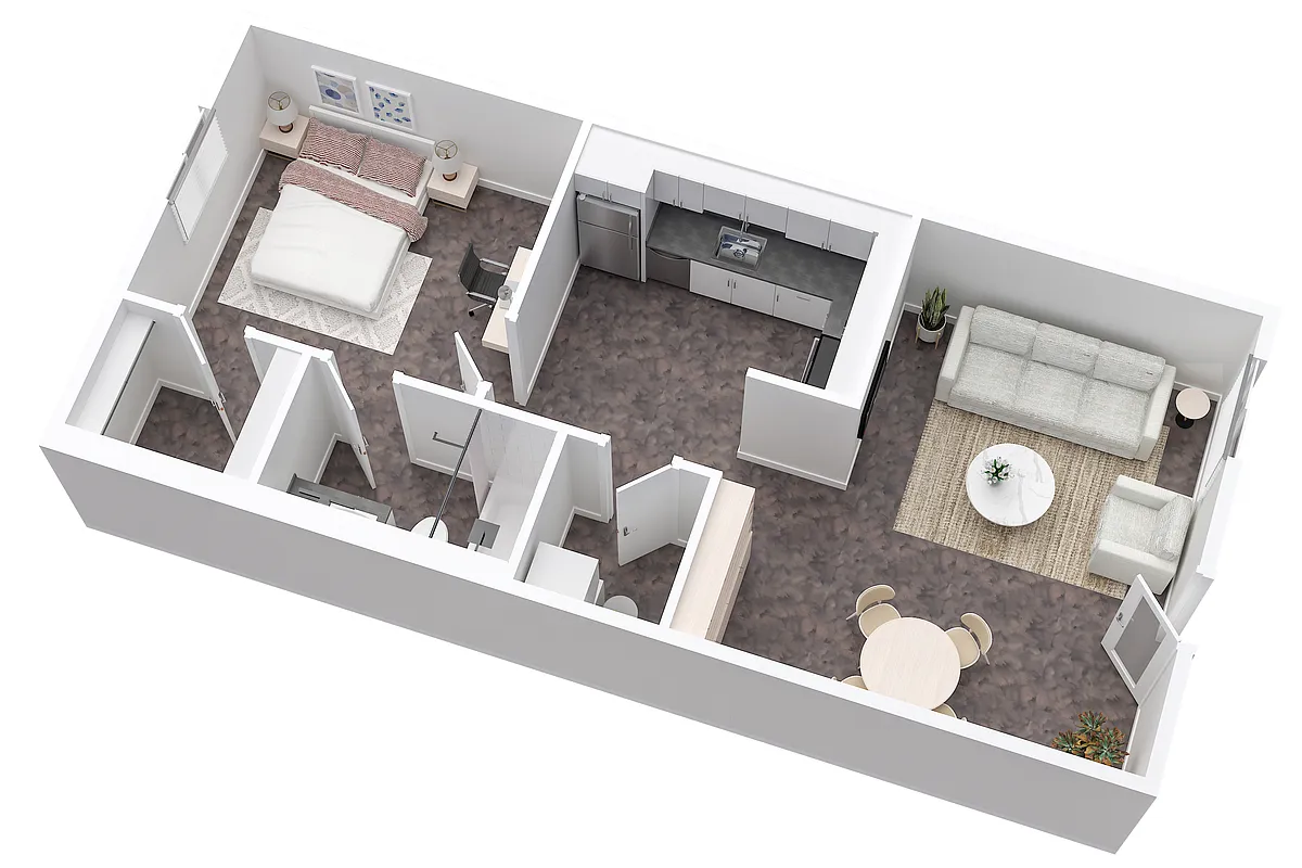 Floor plan 1 Bed 1 Bath