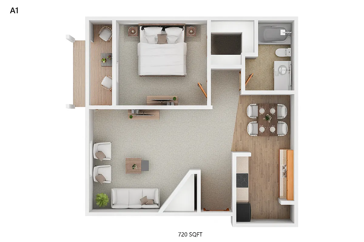 Floor plan A1 - Renovated