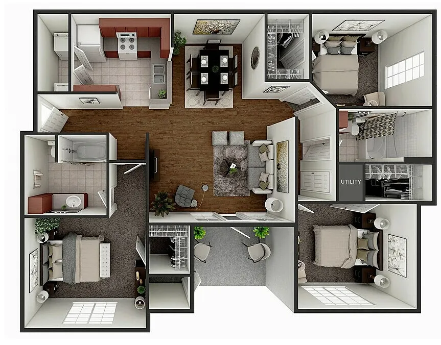 Floor plan 3 Bedroom