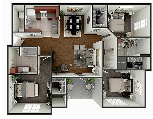Floor plan 3 Bedroom