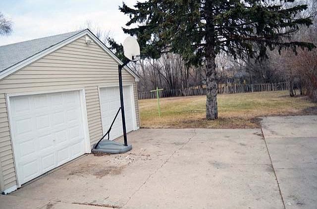 Detached garage huge backyard