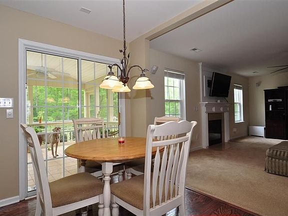 Breakfast area open to kitchen and family room.
