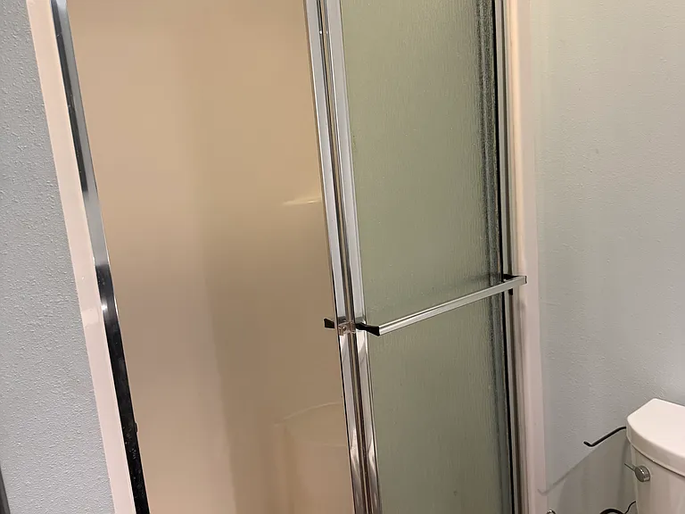 Large shower in ensuite bathroom.