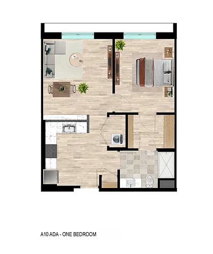 Floor plan One Bedroom