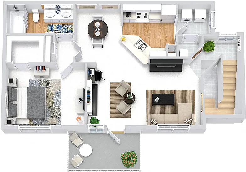 Floor plan Seabrook with Attached Garage
