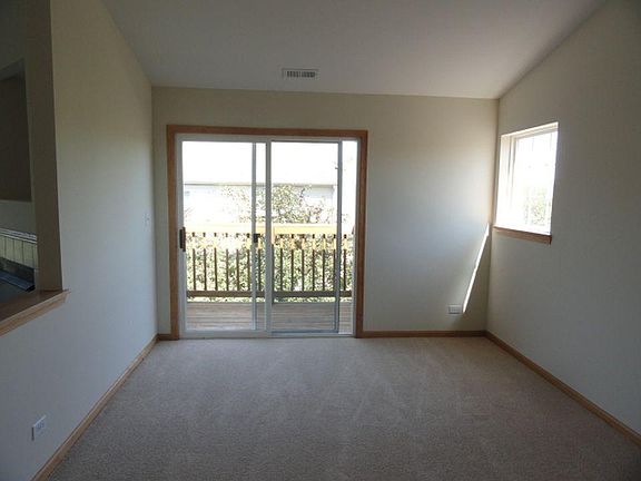 Dining area overlooking the back deck