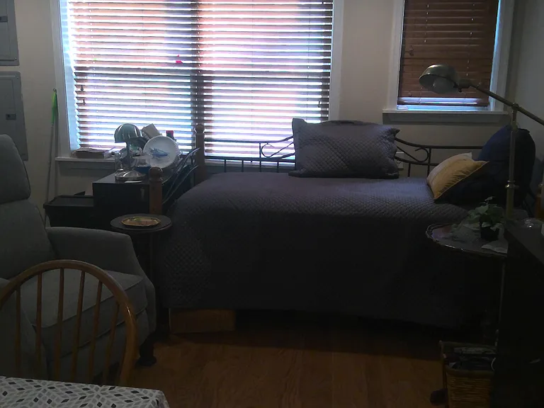 Daybed in sleeping area. Quality windows. Custom blinds included.