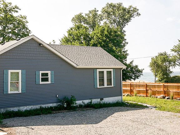 Side of the house, Lake Michigan background