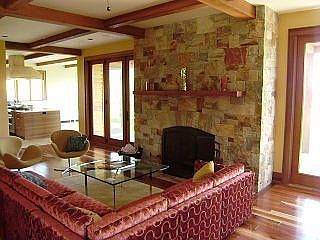 Living room fireplace