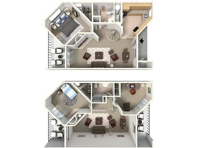 Floor plan THREE BEDROOM TOWNHOME