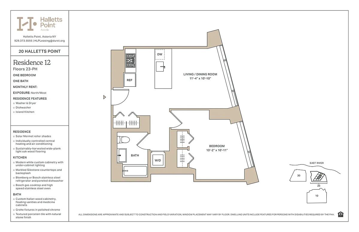 Floor plan 1 Bedroom / 1 Bathroom
