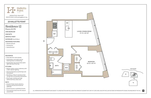 Floor plan 1 Bedroom / 1 Bathroom
