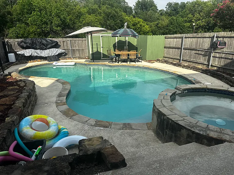 Minimal yard to maintain, pool maintenance covered in tent. You're only responsible to maintain appropriate water level.
