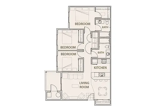Floor plan Evergreen ADA