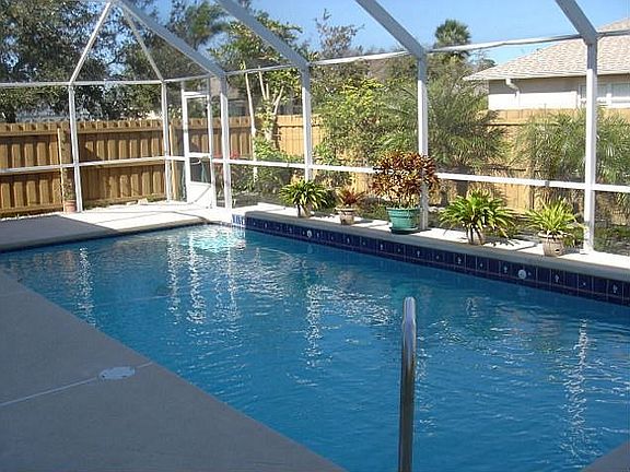 Relax away from the Florida heat in the bulit-in pool