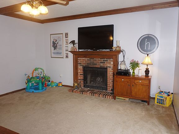 Family room with fireplace