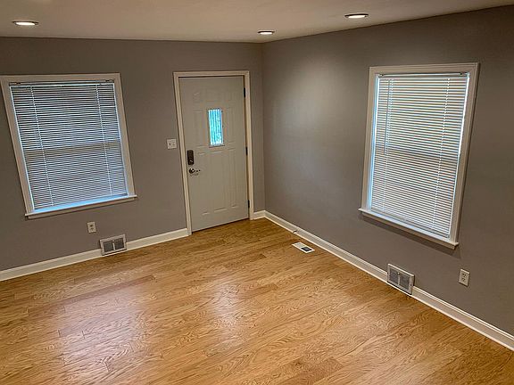 Front door entry into living room
