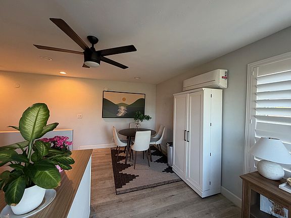 upstairs kitchen and dining area