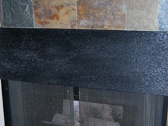 Cozy gas fireplace